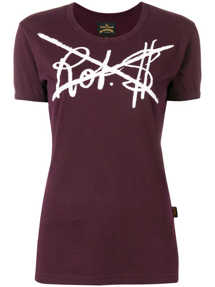 Vivienne Westwood Printed T-shirt - Pink & Purple