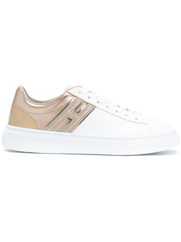 Hogan Metallic Detail Sneakers - White