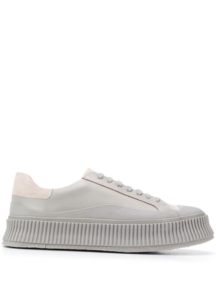 Jil Sander Panelled Low-top Sneakers - Grey