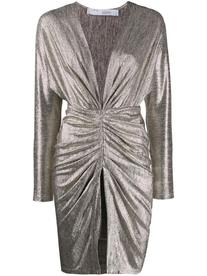 Iro Cilty Metallic Dress - Gold