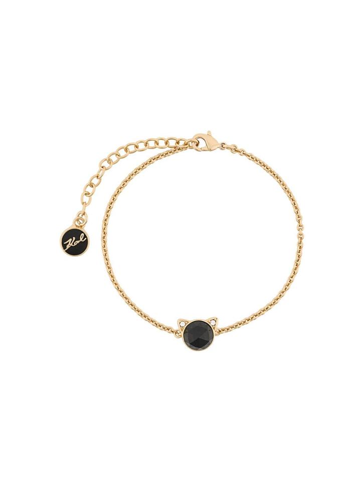 Karl Lagerfeld Rose Cut Choupette Bracelet - Gold