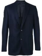 Caruso Two Button Blazer, Men's, Size: 50, Blue, Cupro/cashmere/wool