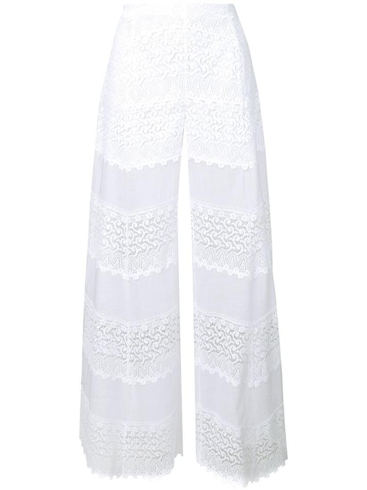 Charo Ruiz Flared Lace Trousers - White