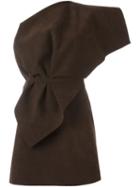Jacquemus One Shoulder Asymmetric Dress, Women's, Size: 36, Brown, Polyester/polyurethane