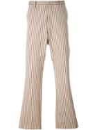 Romeo Gigli Vintage Striped Trousers, Men's, Size: 52, Nude/neutrals