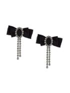Lanvin Ribbon Clip-on Earrings, Women's, Black
