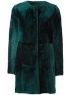 Drome Panelled Coat, Women's, Size: Large, Green, Lamb Fur/leather