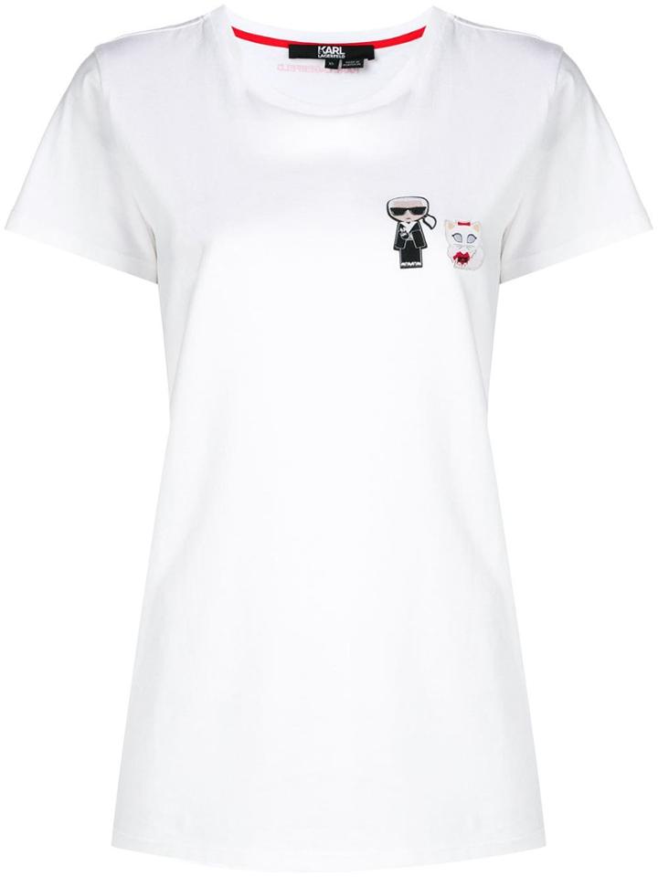 Karl Lagerfeld Ikonik Japan Patch T-shirt - White
