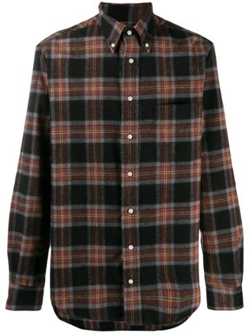 Gitman Vintage Plaid Revised Camp Shirt - Black