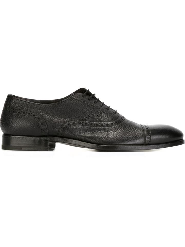 Henderson Baracco Classic Brogues, Men's, Size: 41.5, Black, Beaver Fur/leather