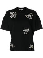 Mcq Alexander Mcqueen Embellished Cropped T-shirt - Black