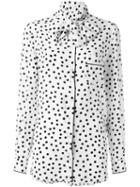 Dolce & Gabbana Polka Dot Blouse, Women's, Size: 40, White, Silk