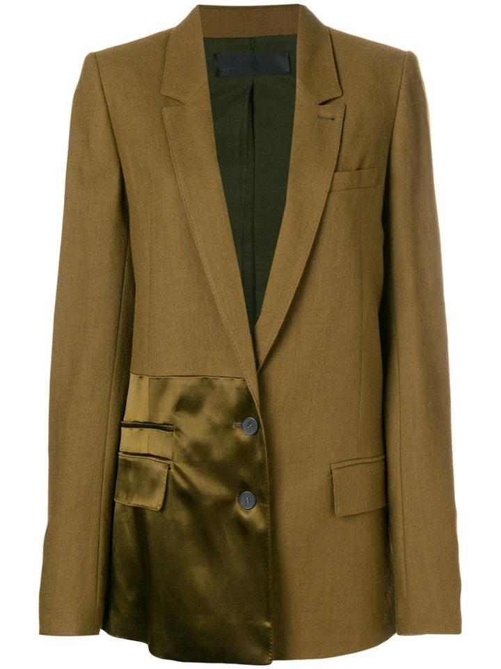 Haider Ackermann Contrasting Detail Blazer - Green