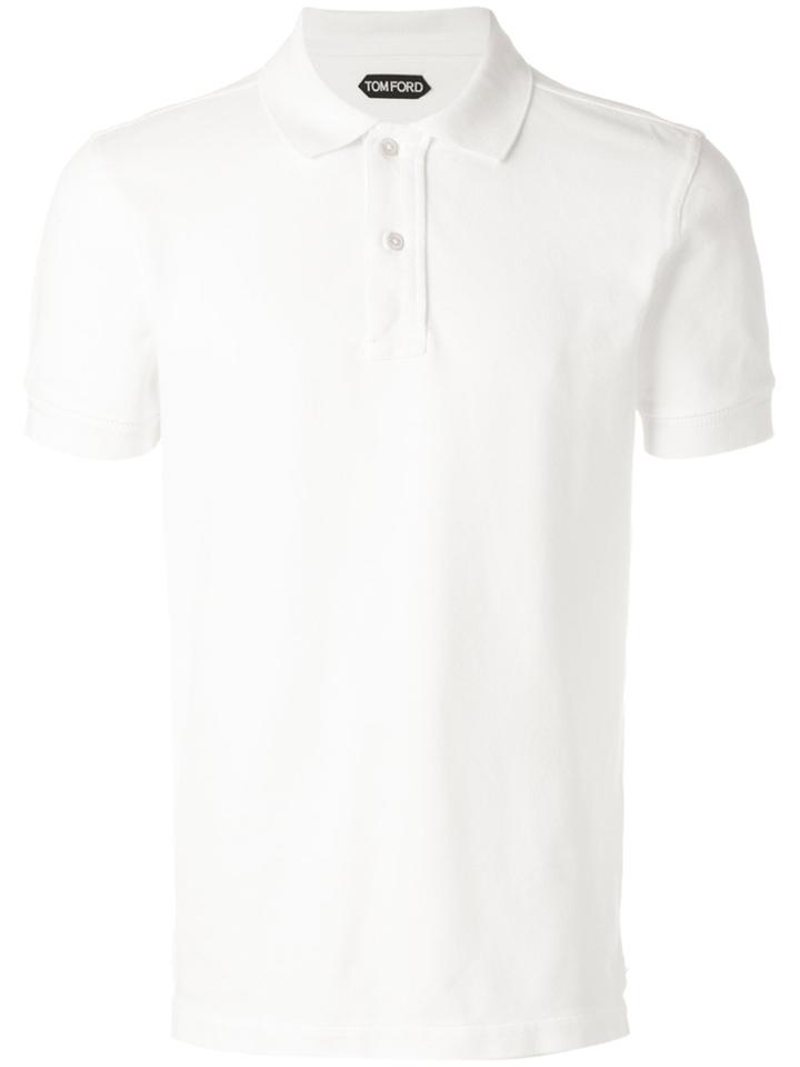 Tom Ford Short Sleeved Polo Shirt - White