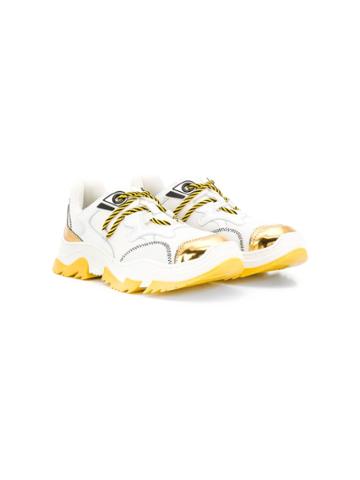 Nº21 Kids Metallic Detail Sneakers - White