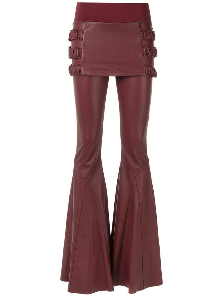 Andrea Bogosian - Leather Trousers - Women - Leather/spandex/elastane/polyimide - P, Red, Leather/spandex/elastane/polyimide