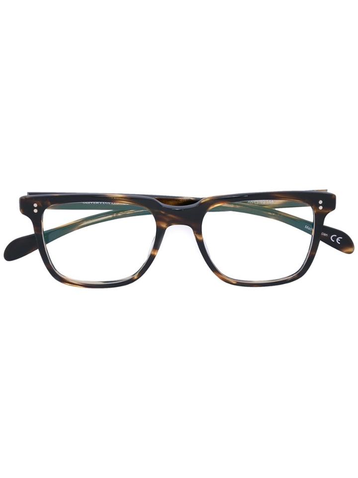 Oliver Peoples Square Frame Glasses - Brown