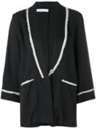 Nostra Santissima - Raw Trim Pajama Jacket - Women - Tencel - 44, Black, Tencel