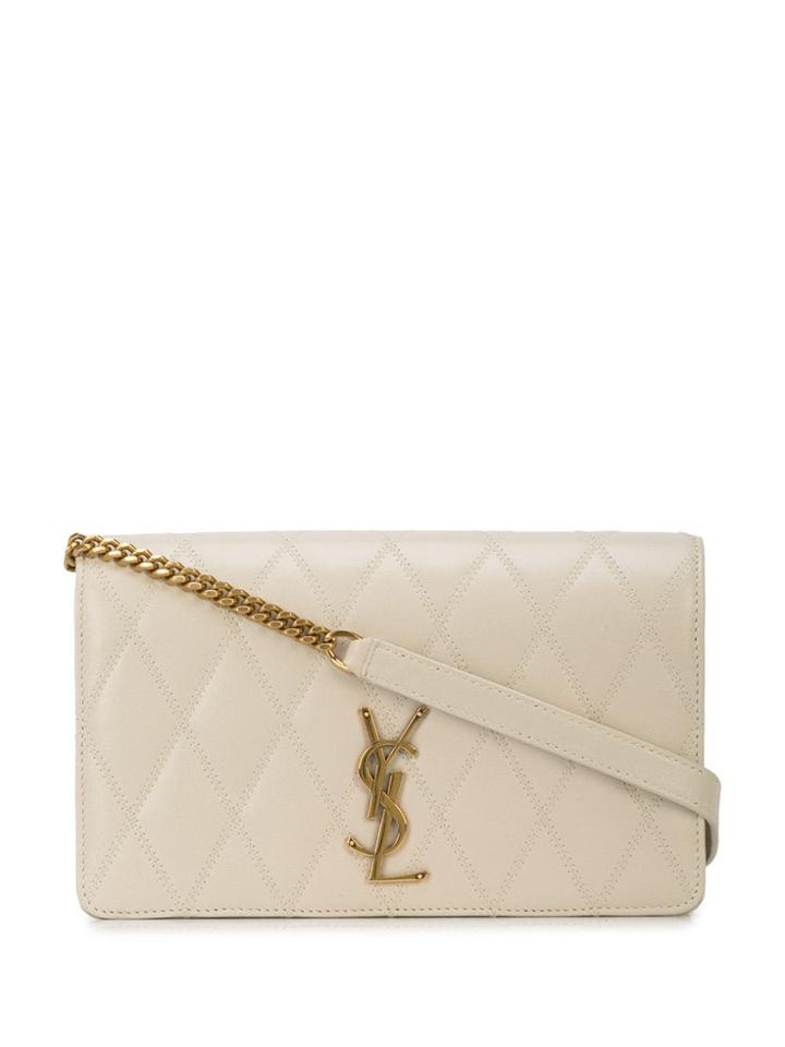 Saint Laurent Angie Shoulder Bag - White