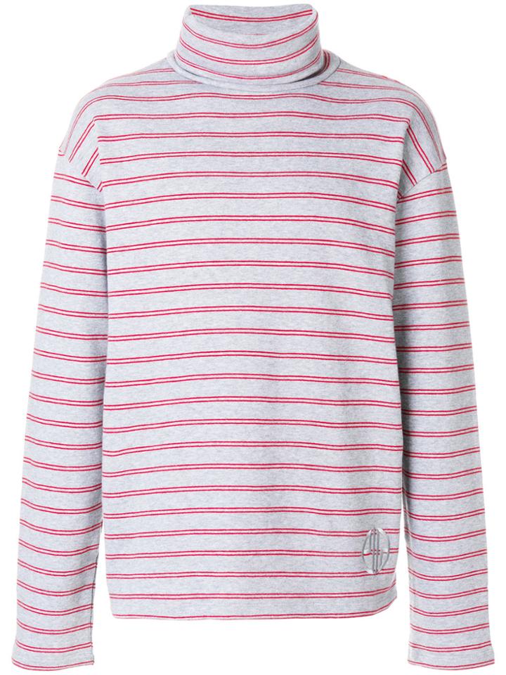 Gosha Rubchinskiy Striped Roll Neck Jumper - Grey