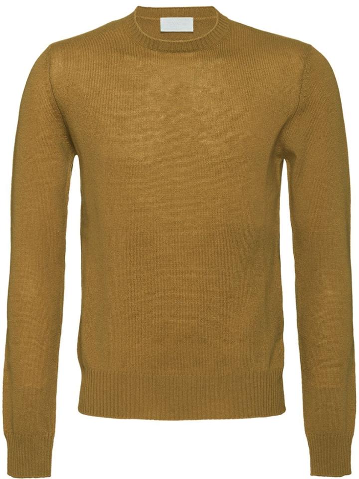 Prada Cashmere Crew Neck Jumper - Brown