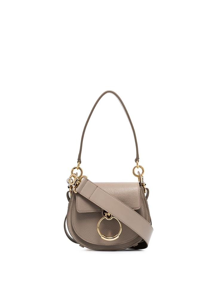 Chloé Grey Tess Small Leather Shoulder Bag