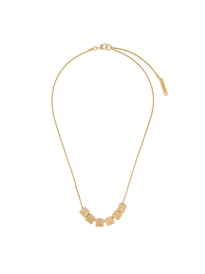Ambush Logo Block Charm Necklace - Metallic