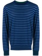 Ps By Paul Smith Striped Crew Neck Jumper - Blue