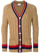 Gucci - Cable Knit Cardigan - Men - Wool - S, Brown, Wool