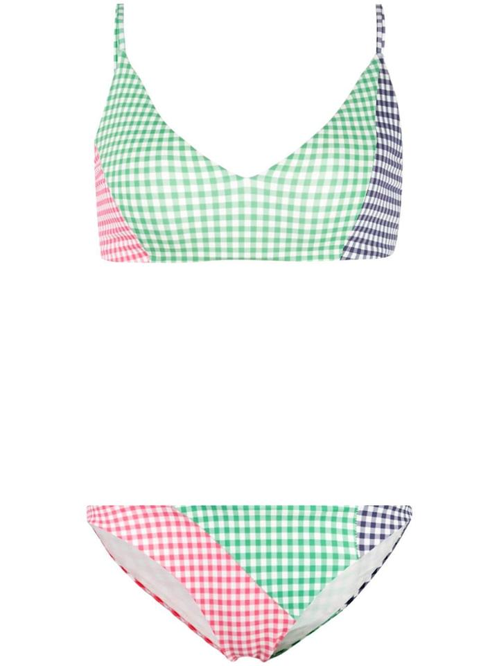 Marysia Check Swimsuit - Green