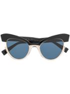 Max Mara Ingrid Cat Eye Sunglasses - Black