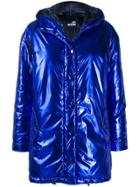 Love Moschino Laminated Canvas Raincoat - Blue