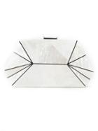 Serpui Mother Of Pearl Panelled Clutch, Women's, White, Mother Of Pearl