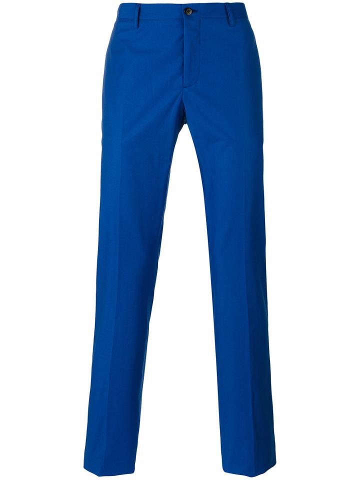Etro - Classic Chinos - Men - Cotton/spandex/elastane - 48, Blue, Cotton/spandex/elastane