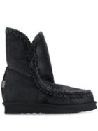 Mou Eskimo Wedge Knitted Boots - Black