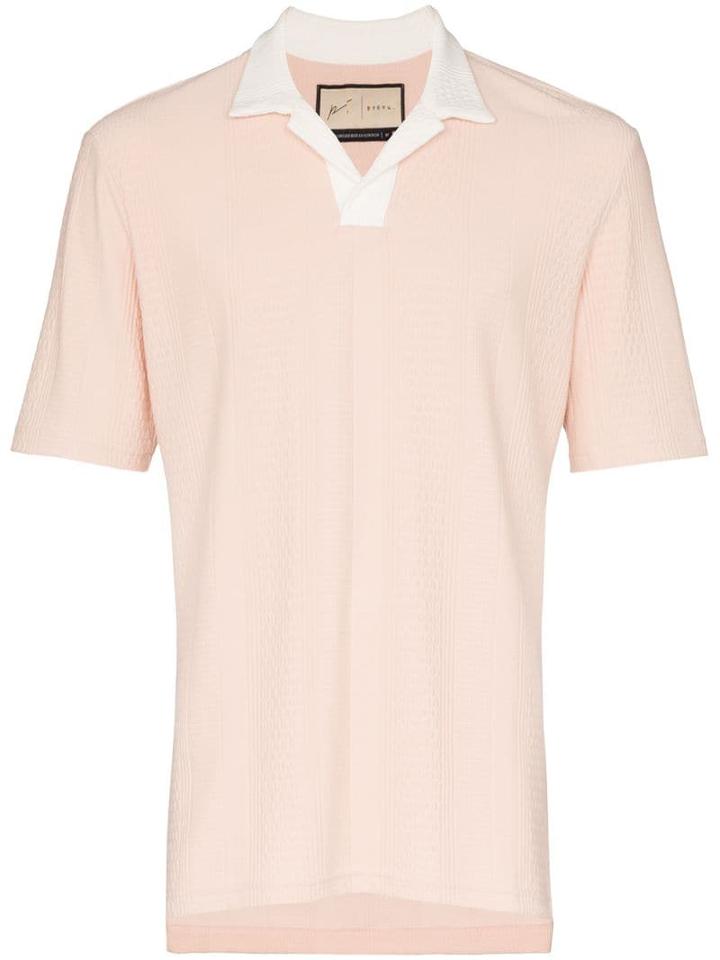 Prévu Textured Polo Shirt - Pink