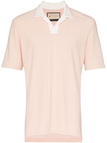 Prévu Textured Polo Shirt - Pink