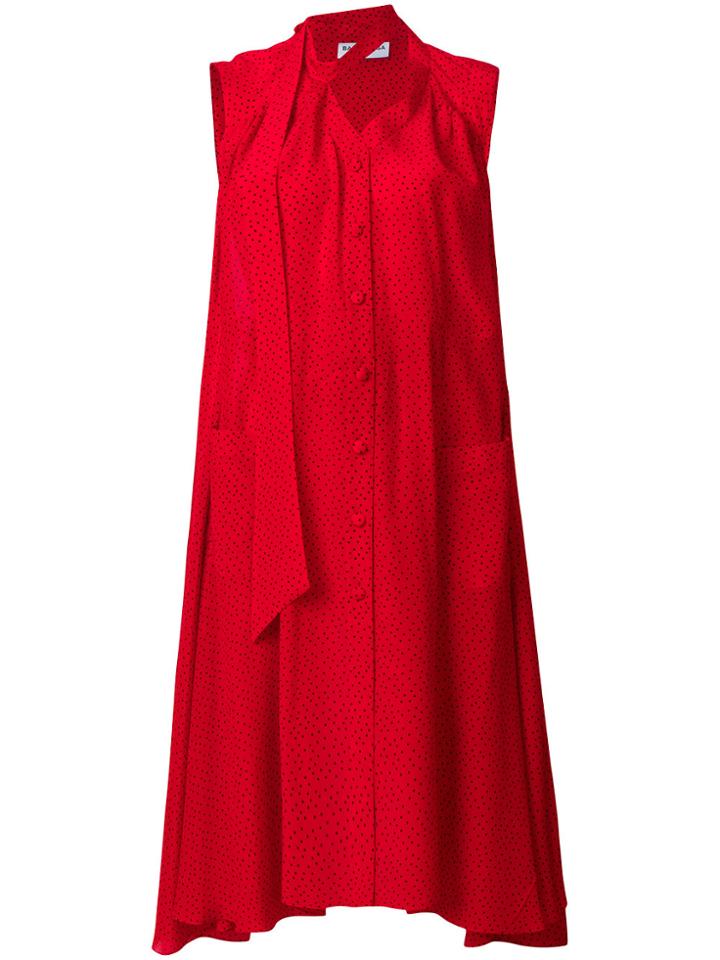 Balenciaga Trompe L'oeil Drape Top - Red