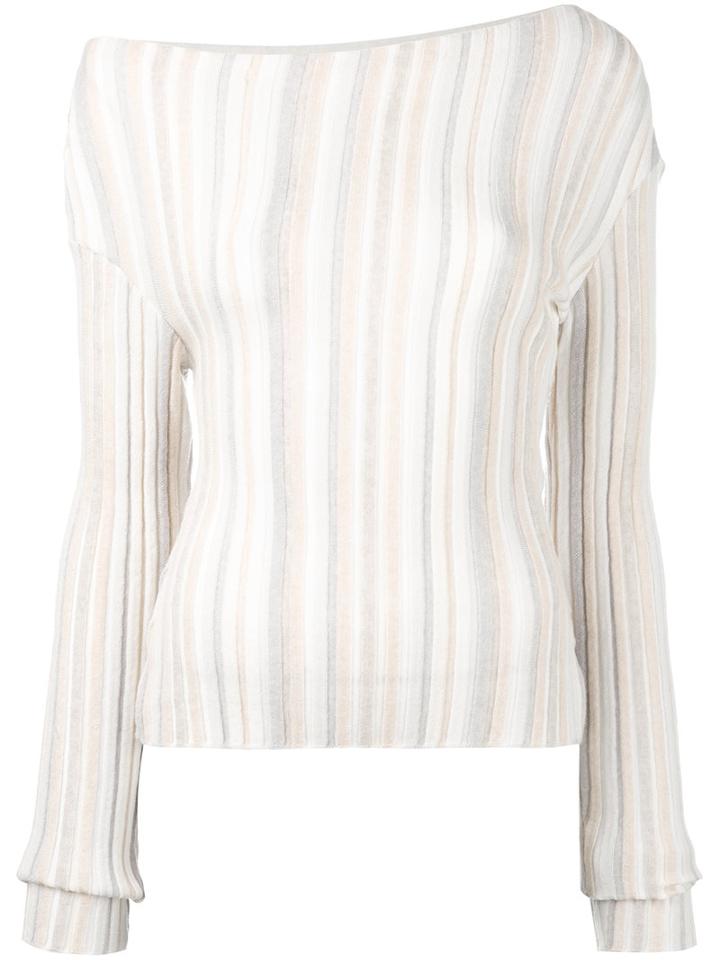 Jacquemus - Knitted Top - Women - Wool - 40, Nude/neutrals, Wool