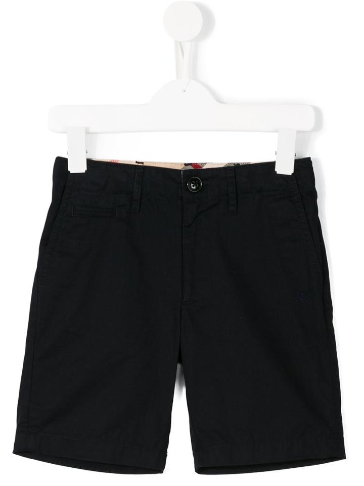 Burberry Kids Classic Chino Shorts, Toddler Boy's, Size: 4 Yrs, Blue