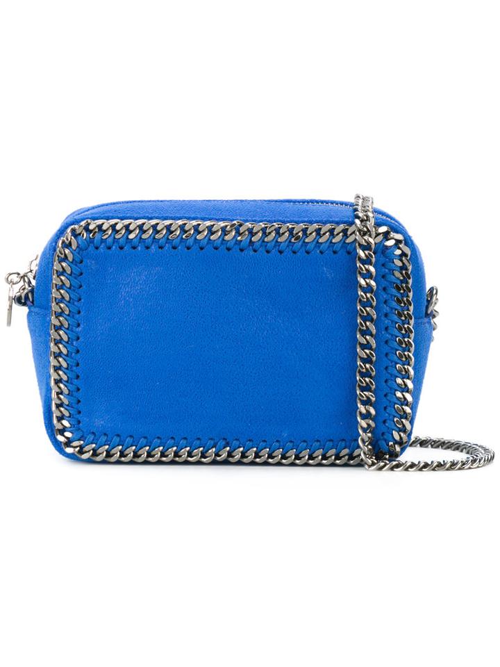 Stella Mccartney Falabella Zip Crossbody Bag, Women's, Blue, Polyester