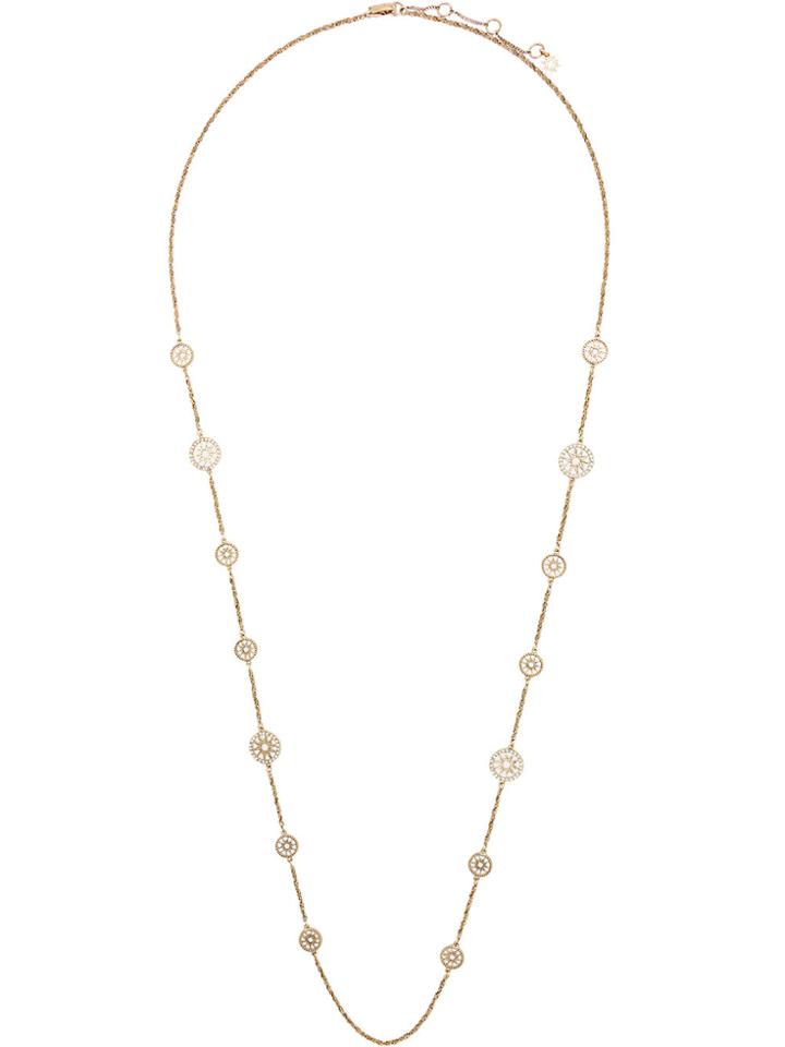 Marchesa Notte Pendant Embellished Necklace - Yellow & Orange