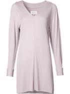 Maison Margiela - Zip Sleeve Dress - Women - Viscose Crepe - 38, Pink/purple, Viscose Crepe