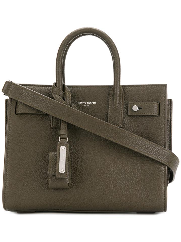 Saint Laurent Grain De Poudre Baby Sac De Jour - Green