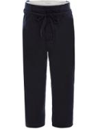 Jw Anderson Drawstring Double Front Flap Trousers - Blue