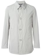 Herno Single-breasted Coat, Men's, Size: 52, Grey, Polyamide/polyester/polyurethane