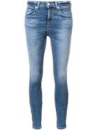 Rag & Bone Cropped Skinny Jeans, Women's, Size: 28, Blue, Cotton/polyurethane