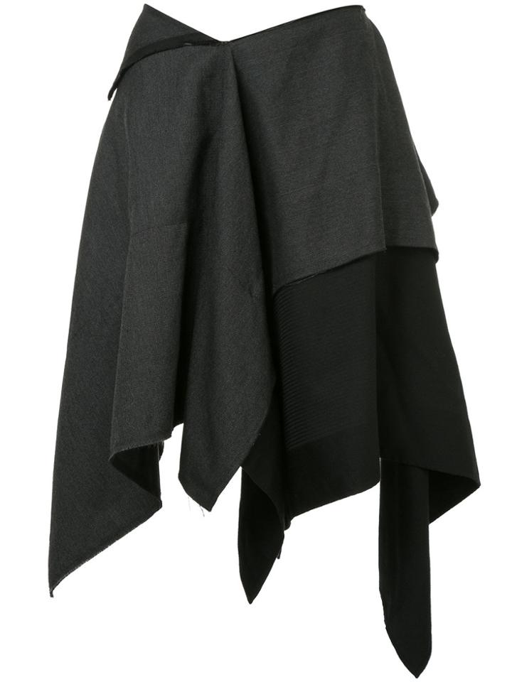 Comme Des Garçons Vintage Layered Asymmetric Skirt - Black