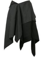 Comme Des Garçons Vintage Layered Asymmetric Skirt - Black