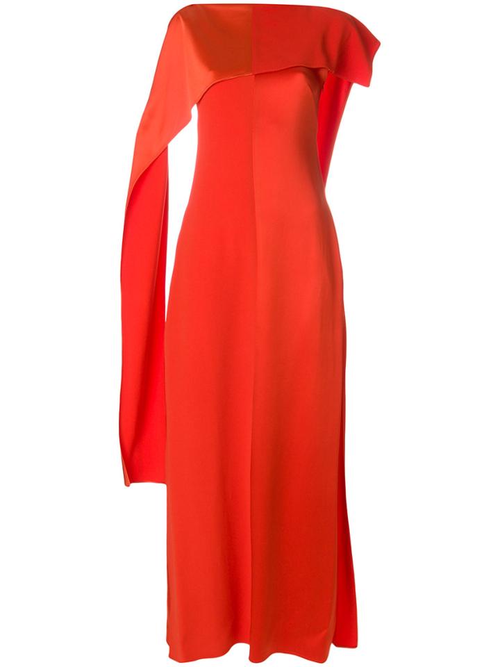 Dvf Diane Von Furstenberg Draped Sleeve Shift Dress - Yellow & Orange